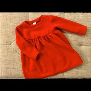 Red Fleece Infant Dress